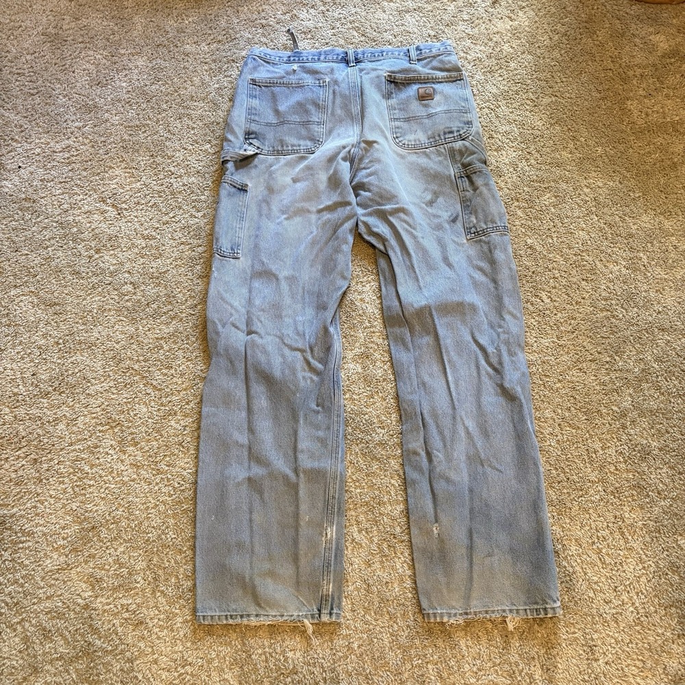 Vintage Y2K Carhartt Denim Carpenter Jeans Distressed‎ Men's 34x32